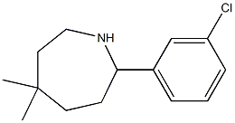 5,5-DIMETHYL-2-(3-CHLOROPHENYL)AZEPANE Structure