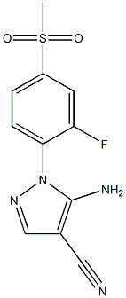 5-AMINO-1-[2-FLUORO-4-(METHYLSULFONYL)PHENYL]-1H-PYRAZOLE-4-CARBONITRILE Struktur