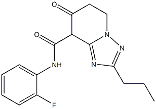 7-OXO-2-PROPYL-5,6,7,8-TETRAHYDRO-[1,2,4]TRIAZOLO[1,5-A]PYRIDINE-8-CARBOXYLIC ACID (2-FLUORO-PHENYL)AMIDE Structure