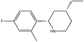CIS-4-ETHYL-2-(4-FLUORO-2-METHYLPHENYL)PIPERIDINE,,结构式
