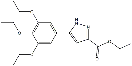 ETHYL 5-(3,4,5-TRIETHOXYPHENYL)-1H-PYRAZOLE-3-CARBOXYLATE 化学構造式
