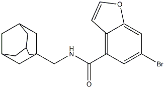 N-(ADAMANTAN-1-YLMETHYL)-6-BROMO-1-BENZOFURAN-4-CARBOXAMIDE Struktur