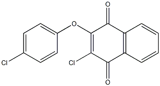 2-chloro-3-(4-chlorophenoxy)-1,4-dihydronaphthalene-1,4-dione 化学構造式
