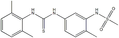 N-(5-{[(2,6-dimethylanilino)carbothioyl]amino}-2-methylphenyl)methanesulfonamide 化学構造式