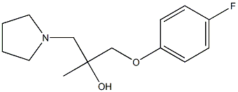 1-(4-fluorophenoxy)-2-methyl-3-(1-pyrrolidinyl)-2-propanol 结构式
