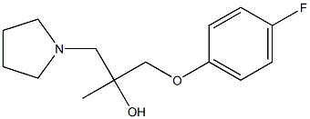 1-(4-fluorophenoxy)-2-methyl-3-(1-pyrrolidinyl)-2-propanol 化学構造式