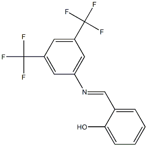 2-({[3,5-di(trifluoromethyl)phenyl]imino}methyl)phenol Structure