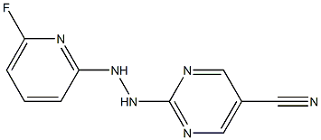 2-[2-(6-fluoro-2-pyridinyl)hydrazino]-5-pyrimidinecarbonitrile Structure