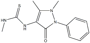 N-(1,5-dimethyl-3-oxo-2-phenyl-2,3-dihydro-1H-pyrazol-4-yl)-N'-methylthiourea Structure