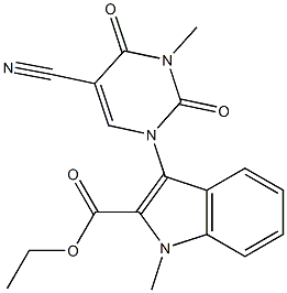 ethyl 3-[5-cyano-3-methyl-2,4-dioxo-3,4-dihydro-1(2H)-pyrimidinyl]-1-methyl-1H-indole-2-carboxylate