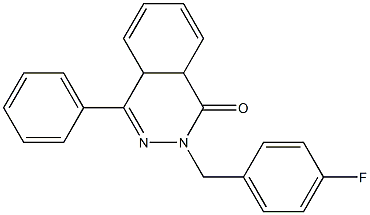 2-(4-fluorobenzyl)-4-phenyl-4a,8a-dihydro-1(2H)-phthalazinone 结构式