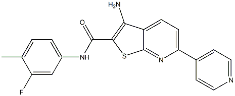 3-amino-N-(3-fluoro-4-methylphenyl)-6-(4-pyridinyl)thieno[2,3-b]pyridine-2-carboxamide|