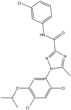 N-(3-chlorophenyl)-1-(2,4-dichloro-5-isopropoxyphenyl)-5-methyl-1H-1,2,4-triazole-3-carboxamide Struktur