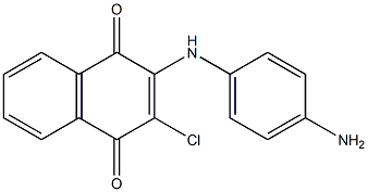 2-(4-aminoanilino)-3-chloro-1,4-dihydronaphthalene-1,4-dione 化学構造式