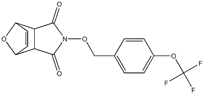 4-{[4-(trifluoromethoxy)benzyl]oxy}-10-oxa-4-azatricyclo[5.2.1.0~2,6~]dec-8-ene-3,5-dione,,结构式