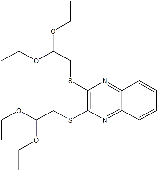 2,3-di[(2,2-diethoxyethyl)thio]quinoxaline Structure