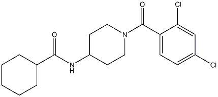 N1-[1-(2,4-dichlorobenzoyl)-4-piperidyl]cyclohexane-1-carboxamide 化学構造式