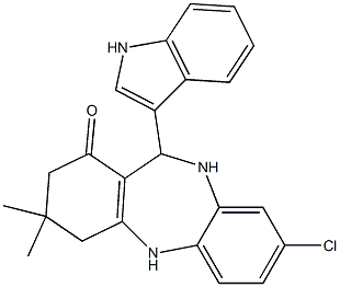 8-chloro-11-(1H-indol-3-yl)-3,3-dimethyl-2,3,4,5,10,11-hexahydro-1H-dibenzo[b,e][1,4]diazepin-1-one