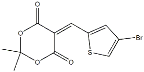 5-[(4-bromo-2-thienyl)methylidene]-2,2-dimethyl-1,3-dioxane-4,6-dione 化学構造式
