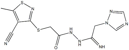 2-[(4-cyano-5-methyl-3-isothiazolyl)sulfanyl]-N'-[2-(1H-1,2,4-triazol-1-yl)ethanimidoyl]acetohydrazide