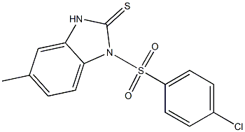 1-[(4-chlorophenyl)sulfonyl]-5-methyl-2,3-dihydro-1H-benzo[d]imidazole-2-thione 结构式