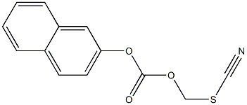 2-naphthyl thiocyanatomethyl carbonate 化学構造式