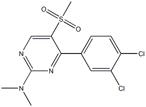 N-[4-(3,4-dichlorophenyl)-5-(methylsulfonyl)-2-pyrimidinyl]-N,N-dimethylamine Struktur