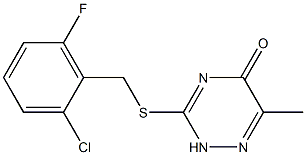 3-[(2-chloro-6-fluorobenzyl)thio]-6-methyl-2,5-dihydro-1,2,4-triazin-5-one|