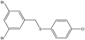 1,3-dibromo-5-{[(4-chlorophenyl)thio]methyl}benzene 结构式