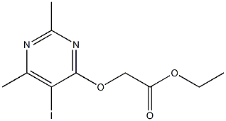 ethyl 2-[(5-iodo-2,6-dimethyl-4-pyrimidinyl)oxy]acetate Structure