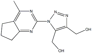 [4-(hydroxymethyl)-1-(4-methyl-6,7-dihydro-5H-cyclopenta[d]pyrimidin-2-yl)-1H-1,2,3-triazol-5-yl]methanol Struktur