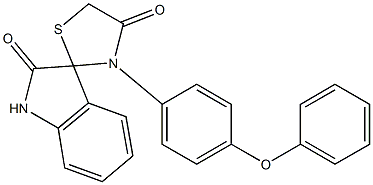 3'-(4-phenoxyphenyl)-4'H-spiro[indole-3,2'-[1,3]thiazolidine]-2,4'(1H)-dione Struktur