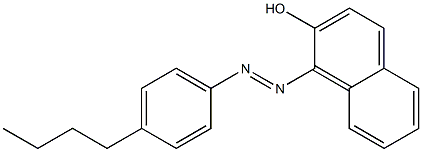 1-[2-(4-butylphenyl)diaz-1-enyl]-2-naphthol,,结构式