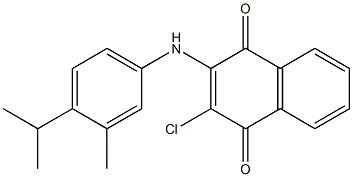 2-chloro-3-(4-isopropyl-3-methylanilino)naphthoquinone,,结构式