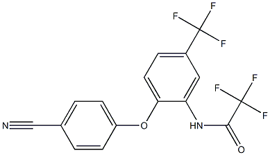 N1-[2-(4-cyanophenoxy)-5-(trifluoromethyl)phenyl]-2,2,2-trifluoroacetamide Structure