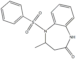 4-methyl-5-(phenylsulfonyl)-1,3,4,5-tetrahydro-2H-1,5-benzodiazepin-2-one