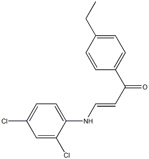 3-(2,4-dichloroanilino)-1-(4-ethylphenyl)prop-2-en-1-one Structure