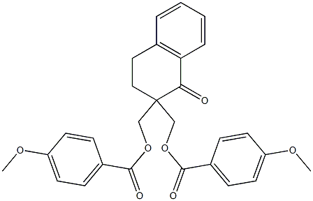 (2-{[(4-methoxybenzoyl)oxy]methyl}-1-oxo-1,2,3,4-tetrahydro-2-naphthalenyl)methyl 4-methoxybenzenecarboxylate,,结构式