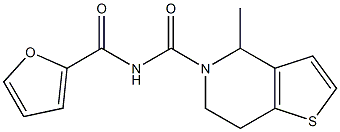 N5-(2-furylcarbonyl)-4-methyl-4,5,6,7-tetrahydrothieno[3,2-c]pyridine-5-carboxamide Struktur