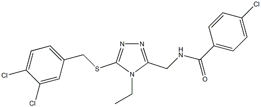 4-chloro-N-({5-[(3,4-dichlorobenzyl)sulfanyl]-4-ethyl-4H-1,2,4-triazol-3-yl}methyl)benzenecarboxamide|