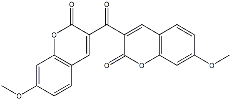 7-methoxy-3-[(7-methoxy-2-oxo-2H-chromen-3-yl)carbonyl]-2H-chromen-2-one 化学構造式