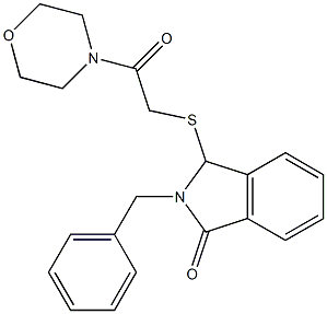 2-benzyl-3-[(2-morpholino-2-oxoethyl)sulfanyl]-1-isoindolinone Structure