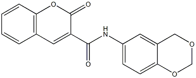 N3-(4H-1,3-benzodioxin-6-yl)-2-oxo-2H-chromene-3-carboxamide Struktur