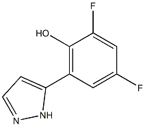 2,4-difluoro-6-(1H-pyrazol-5-yl)phenol 结构式