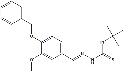 N1-(tert-butyl)-2-[4-(benzyloxy)-3-methoxybenzylidene]hydrazine-1-carbothioamide,,结构式