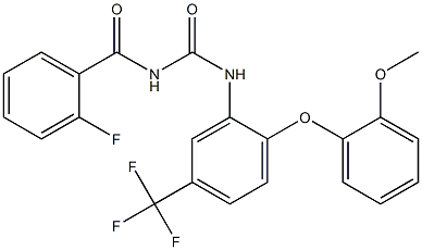 N-(2-fluorobenzoyl)-N'-[2-(2-methoxyphenoxy)-5-(trifluoromethyl)phenyl]urea Structure