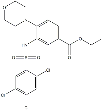 ethyl 4-morpholino-3-{[(2,4,5-trichlorophenyl)sulfonyl]amino}benzoate Struktur
