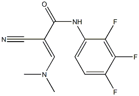 N1-(2,3,4-trifluorophenyl)-2-cyano-3-(dimethylamino)acrylamide Struktur