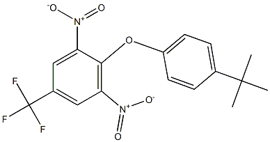 2-[4-(tert-butyl)phenoxy]-1,3-dinitro-5-(trifluoromethyl)benzene 化学構造式