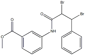 methyl 3-[(2,3-dibromo-3-phenylpropanoyl)amino]benzenecarboxylate Struktur